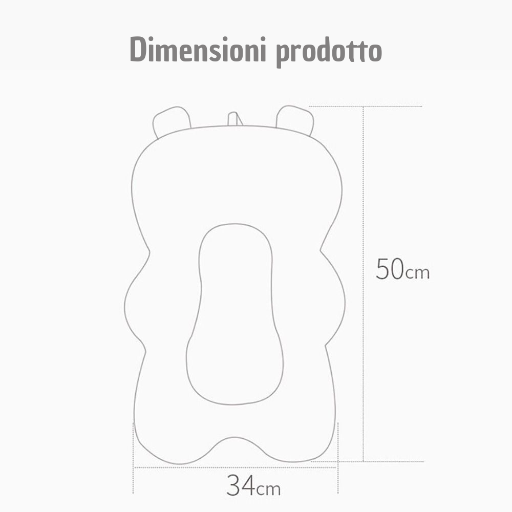Cuscino per Vasca da Bagno per Bambini Antiscivolo