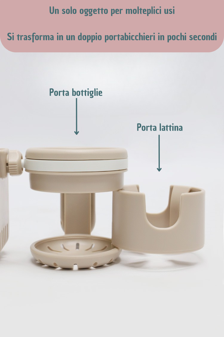 Portabicchieri 3 in 1 per Passeggino