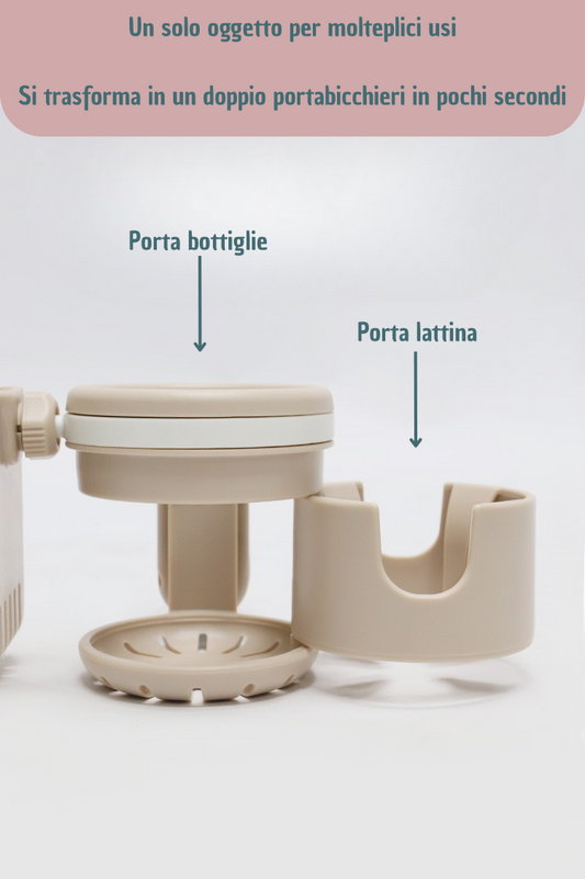 Portabicchieri 3 in 1 per Passeggino