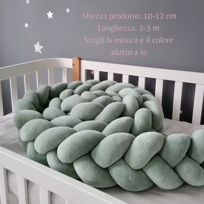 Cuscino Treccia Paracolpi per Culla
