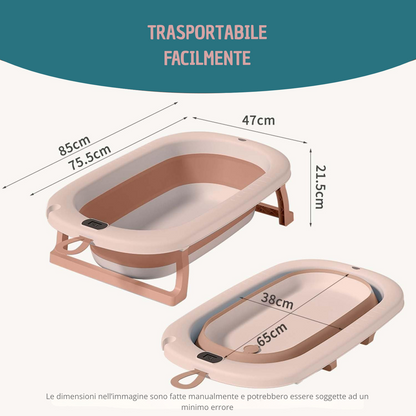 🛁 Vaschetta da bagno pieghevole per neonati – Comfort e sicurezza a portata di mano